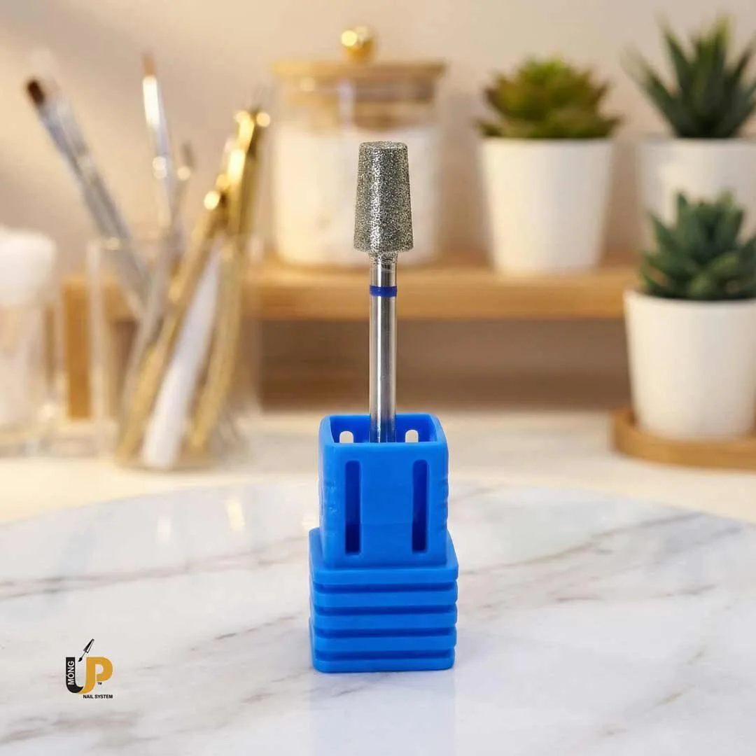 Diamond bit, medium grit nail bit, blue diamond bit, taper diamond bit, cuticle prep bit, sidewall nail bit, dry manicure bit, efile diamond bit, builder gel refine bit, nail prep tool